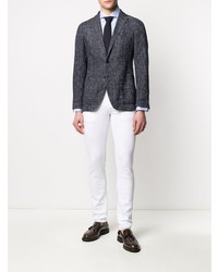 Мужские белые зауженные джинсы от Canali