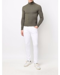 Мужские белые зауженные джинсы от 7 For All Mankind