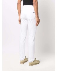 Мужские белые зауженные джинсы от 7 For All Mankind