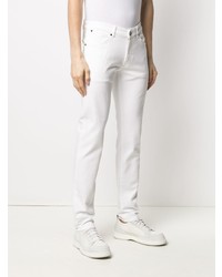 Мужские белые зауженные джинсы от Pt05