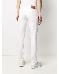 Мужские белые зауженные джинсы от Pt05
