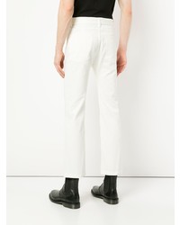 Мужские белые зауженные джинсы от Lemaire