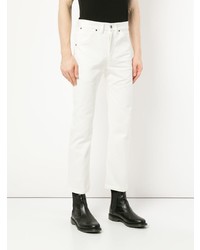 Мужские белые зауженные джинсы от Lemaire