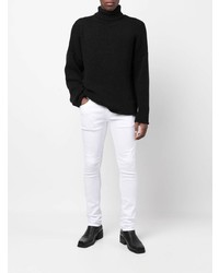 Мужские белые зауженные джинсы от Philipp Plein