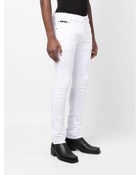 Мужские белые зауженные джинсы от Philipp Plein