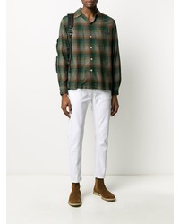 Мужские белые зауженные джинсы от Dondup