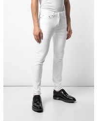 Мужские белые зауженные джинсы от Neil Barrett
