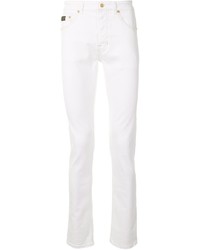 Мужские белые зауженные джинсы от VERSACE JEANS COUTURE