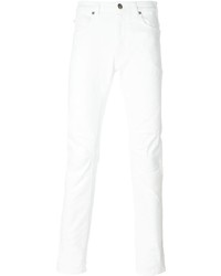 Мужские белые зауженные джинсы от Versace