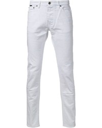 Мужские белые зауженные джинсы от Viktor & Rolf