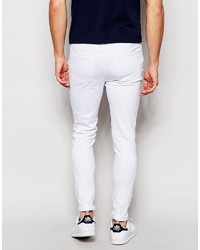 Мужские белые зауженные джинсы от WÅVEN
