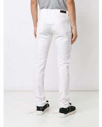 Мужские белые зауженные джинсы от Mr. Completely