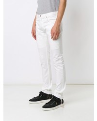 Мужские белые зауженные джинсы от Mr. Completely