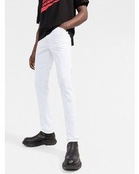 Мужские белые зауженные джинсы от DSQUARED2