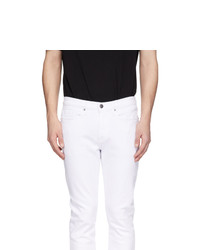 Мужские белые зауженные джинсы от Frame
