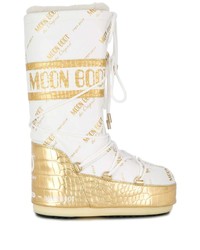 Женские белые зимние ботинки с принтом от Moon Boot