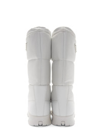 Женские белые зимние ботинки от Prada