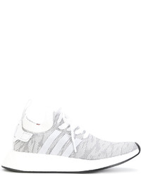 Женские белые кеды из плотной ткани от adidas