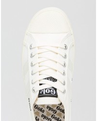 Женские белые кеды из плотной ткани от Gola