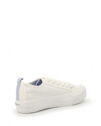 Женские белые кеды из плотной ткани от SPRINGFIELD