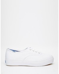 Женские белые кеды от Keds