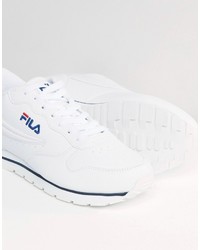 Мужские белые кеды от Fila