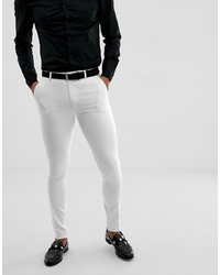 Мужские белые классические брюки от ASOS DESIGN