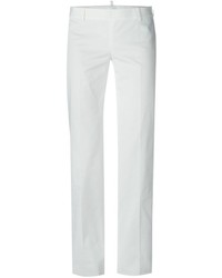 Женские белые классические брюки от Dsquared2