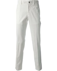 Мужские белые классические брюки от Incotex