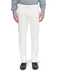 Мужские белые классические брюки от Loro Piana
