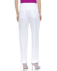 Женские белые классические брюки от Nina Ricci