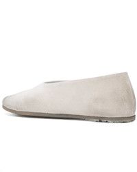 Белые кожаные балетки от Marsèll