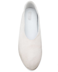 Белые кожаные балетки от Marsèll