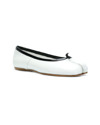 Белые кожаные балетки от Maison Margiela