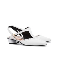 Белые кожаные балетки от Reike Nen