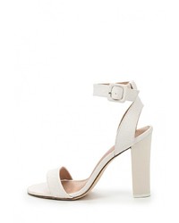Белые кожаные босоножки на каблуке от Call it SPRING