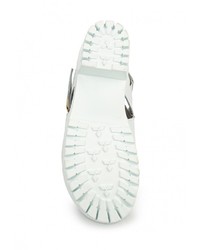 Белые кожаные босоножки на каблуке от El Tempo