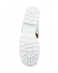 Белые кожаные босоножки на каблуке от La Coleccion