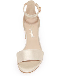 Белые кожаные босоножки на каблуке от Free People