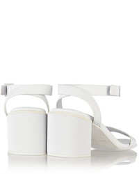 Белые кожаные босоножки на каблуке от See by Chloe