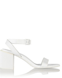 Белые кожаные босоножки на каблуке от See by Chloe