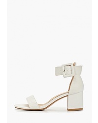 Белые кожаные босоножки на каблуке от Sweet Shoes
