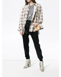 Белые кожаные босоножки на каблуке от Laurence Dacade