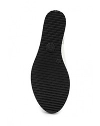 Белые кожаные босоножки на танкетке от Allegri