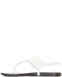 Женские белые кожаные босоножки со змеиным рисунком от Carritz