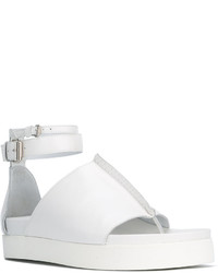 Женские белые кожаные босоножки от Ellery