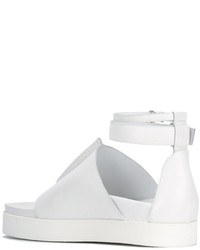 Женские белые кожаные босоножки от Ellery