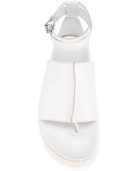 Женские белые кожаные босоножки от Ellery