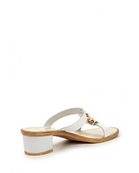 Женские белые кожаные босоножки от Calipso