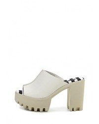 Женские белые кожаные босоножки от Damerose